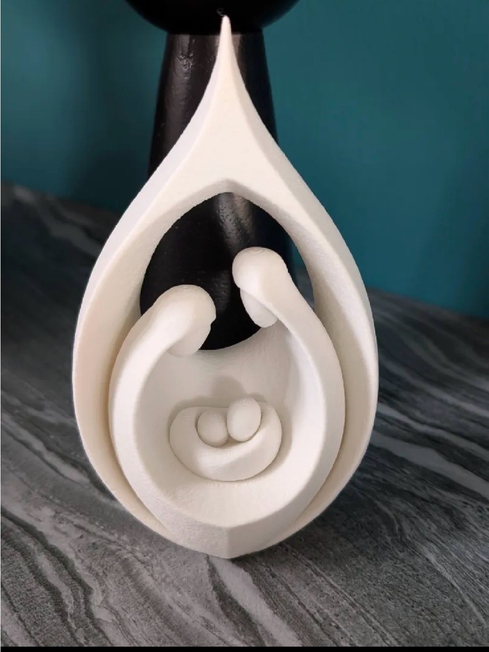 Minimalist White Family Sculpture Decorative Home Art